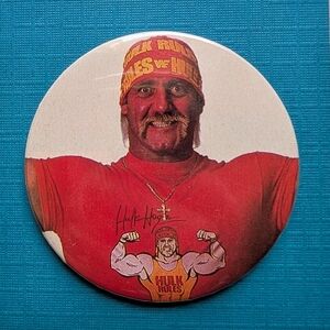 10/$25 WWF Hulk Hogan Handmade Vintage 2.25" Button